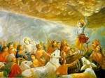 Krishna Lifts Govardhan