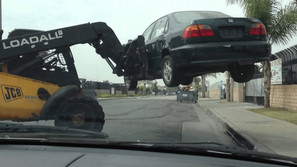 If your car was towed, were you towed or your car towed?
