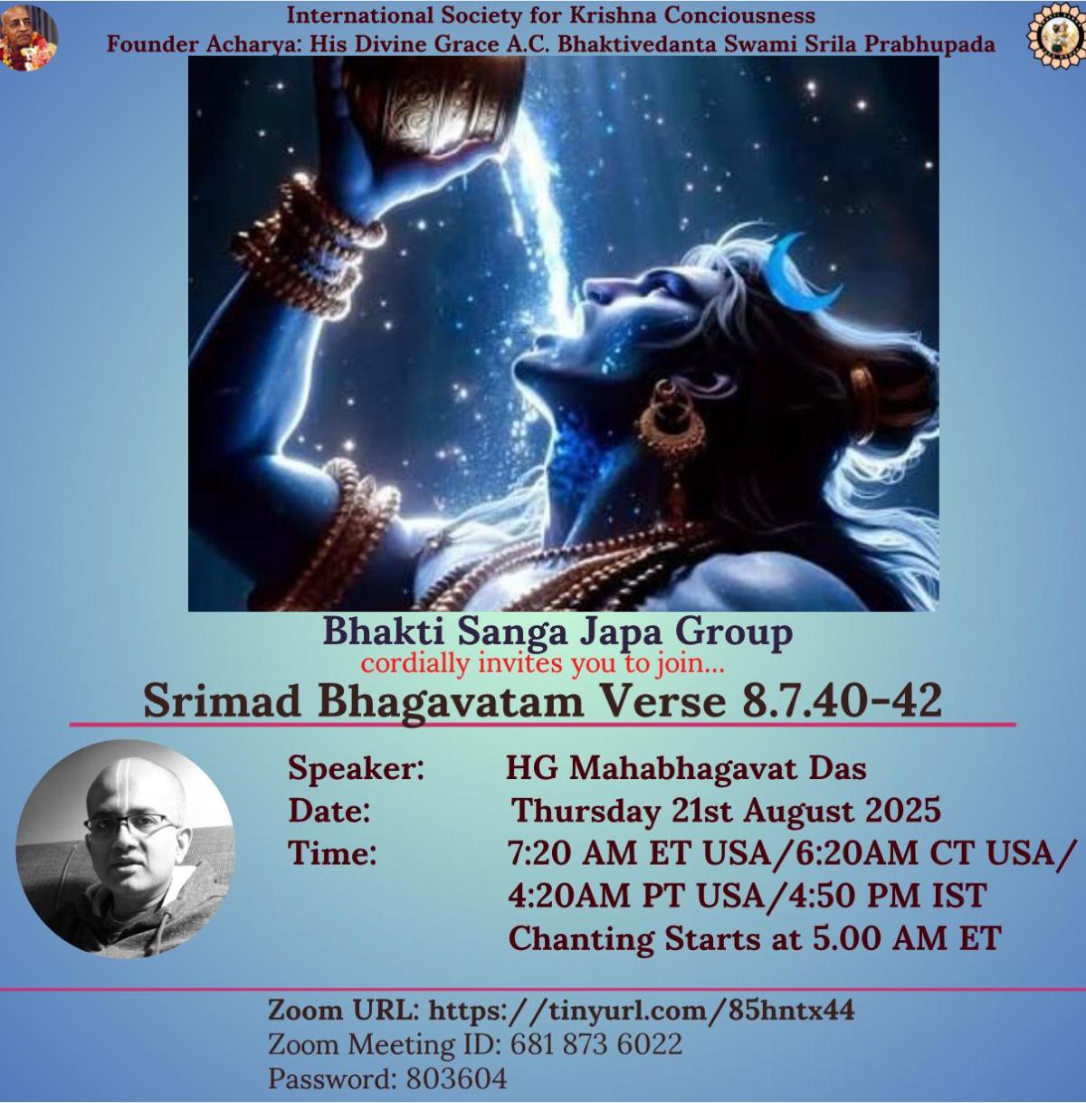 Class on SB 8.7.40-42 by Mahabhagavat Das SDA