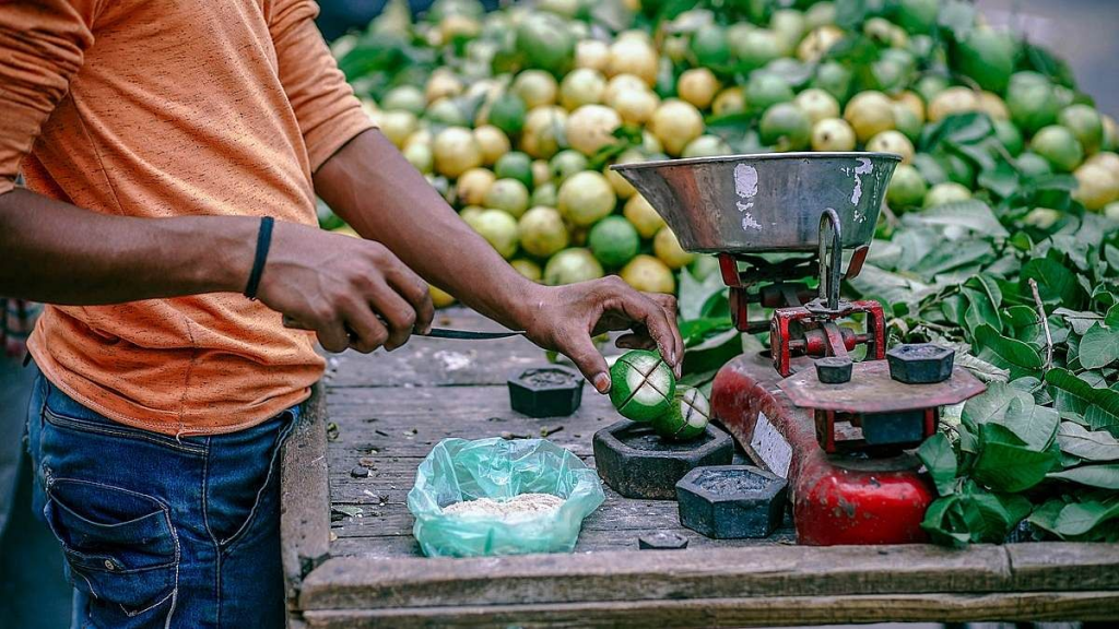 A fruit vendor in Hyderabad