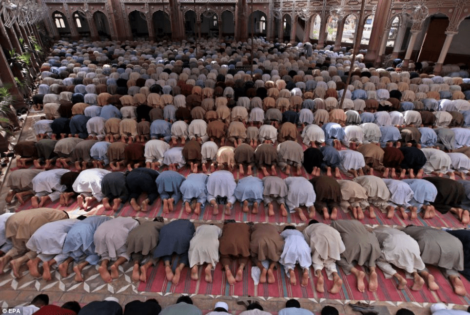 Faithful Muslims Praying