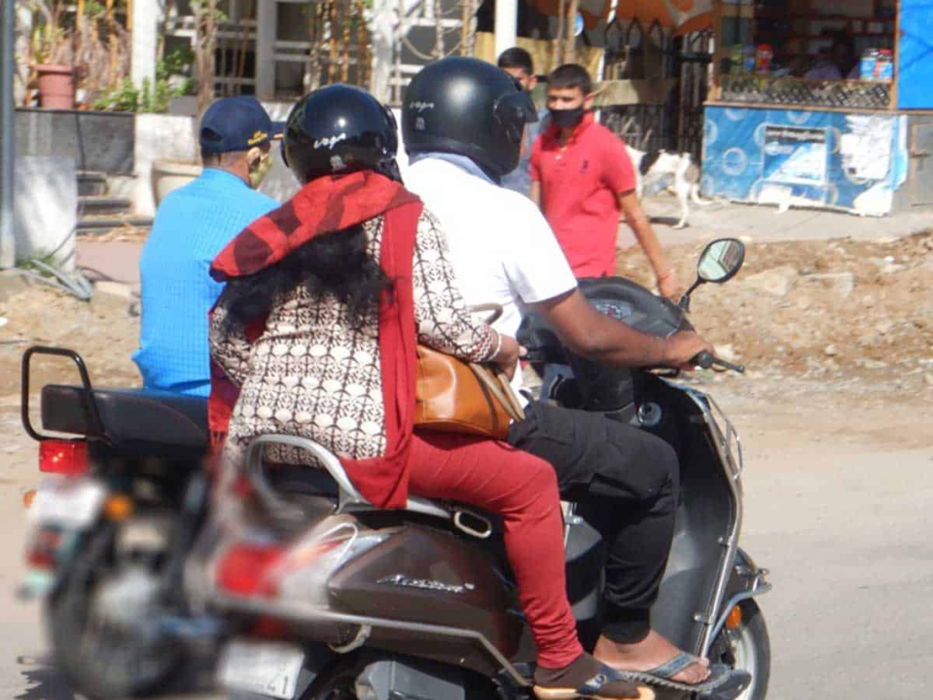 Motorcycle riders in Hyderabad