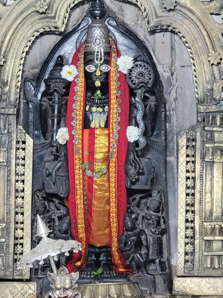 Lord Venkateshwara (Balaji) in Chincholi with His eyes open! Self-manifested to the local king over five hundred years ago.