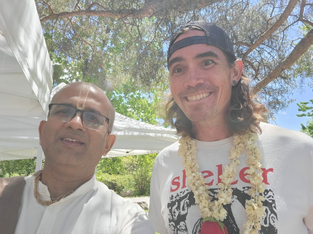Ecstatic Shane gets Lord Jagahnatha's full mercy with a Srimad Bhagavatam Set