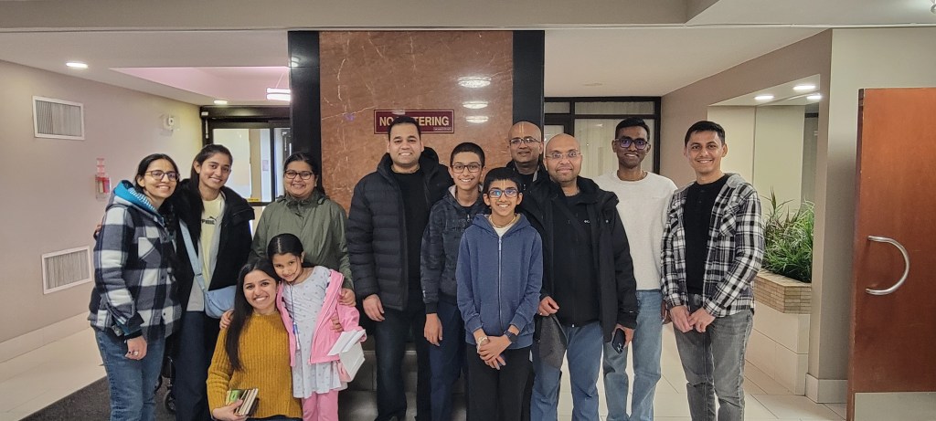 Group of Devotees out on MSF Door to Door in a Cold Wintery Toronto earlier in 2026